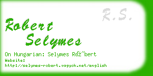 robert selymes business card